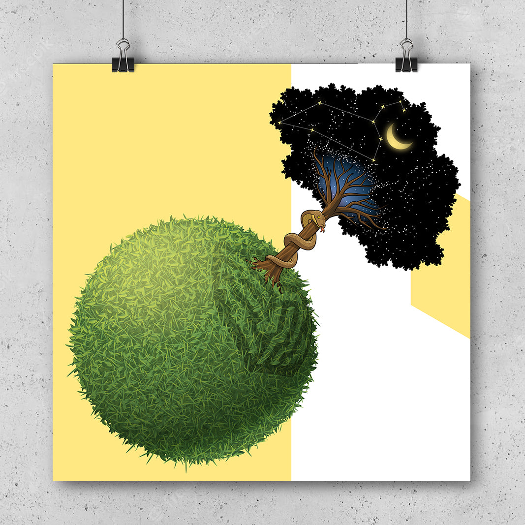 Art Print "BAUM ALLEIN" Elènne Platonic Zoo Poster
